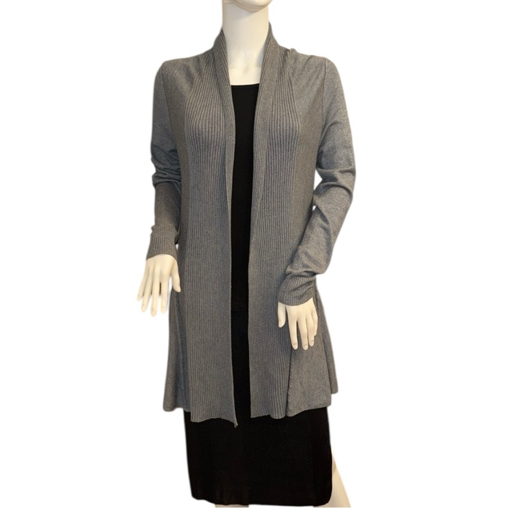 White House Black Market Gray Cashmere Blend Cardigan Size Small